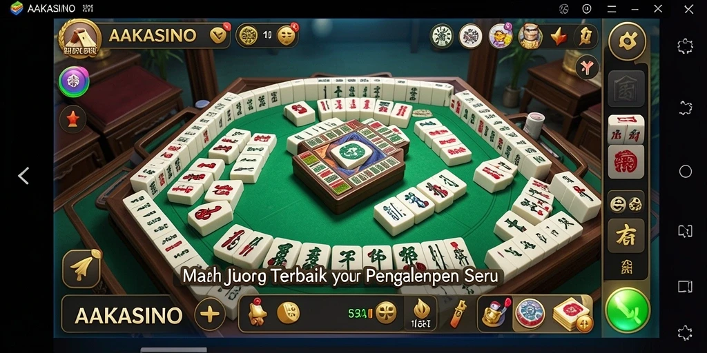 Screenshot AAKASINO menampilkan keseruan gameplay Mahjong yang menarik.