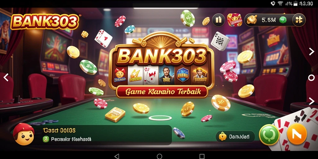 Screenshot utama BANK303 menunjukkan aksi seru dalam permainan Kasino.