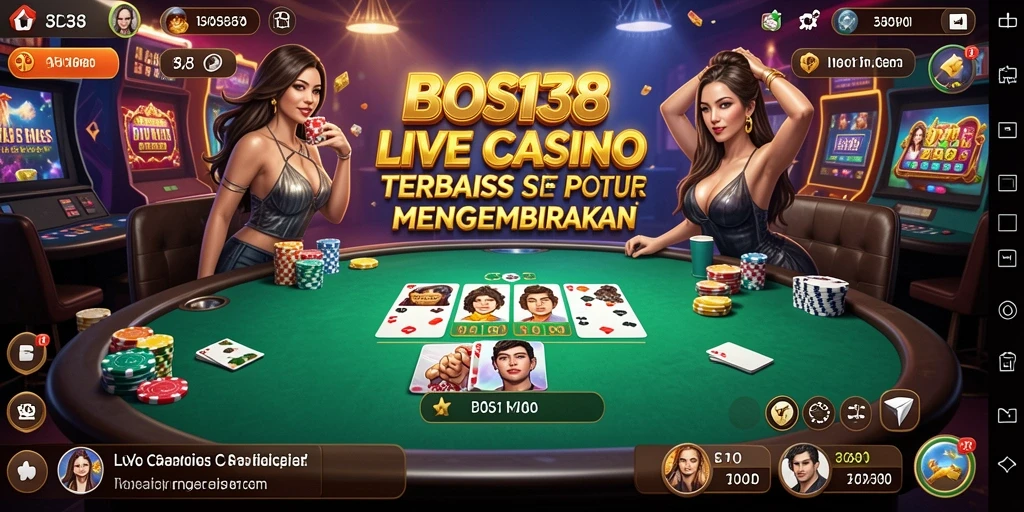 Screenshot gameplay Live Casino yang mendebarkan di BOS138.