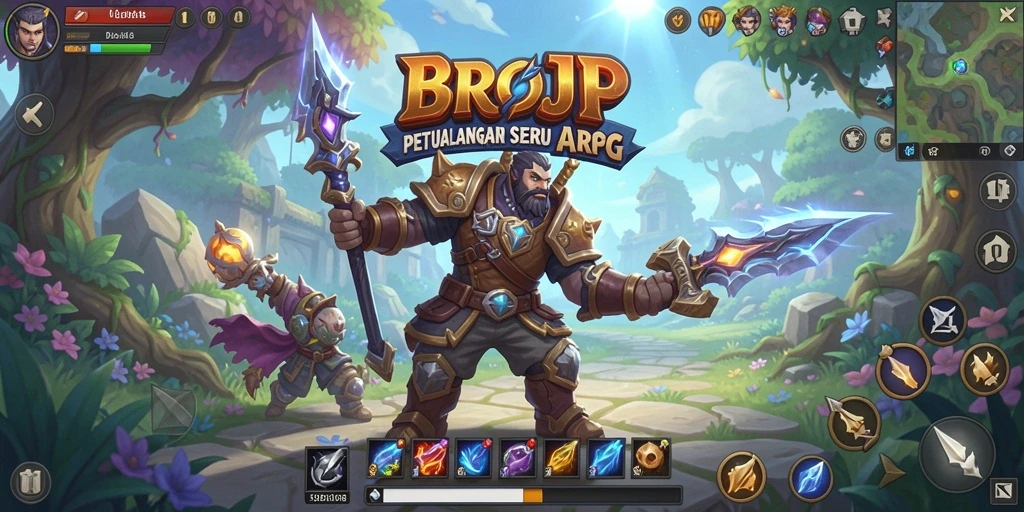 Tampilan gameplay BROJP yang seru dan menantang dalam dunia ARPG.