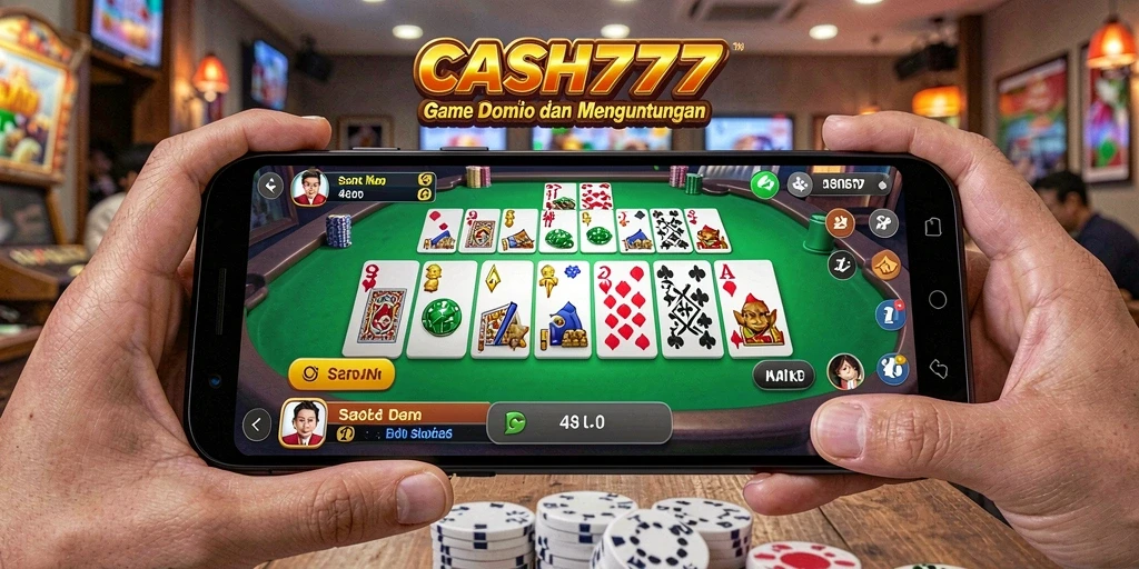 Tampilan gameplay menegangkan dalam permainan Domino.