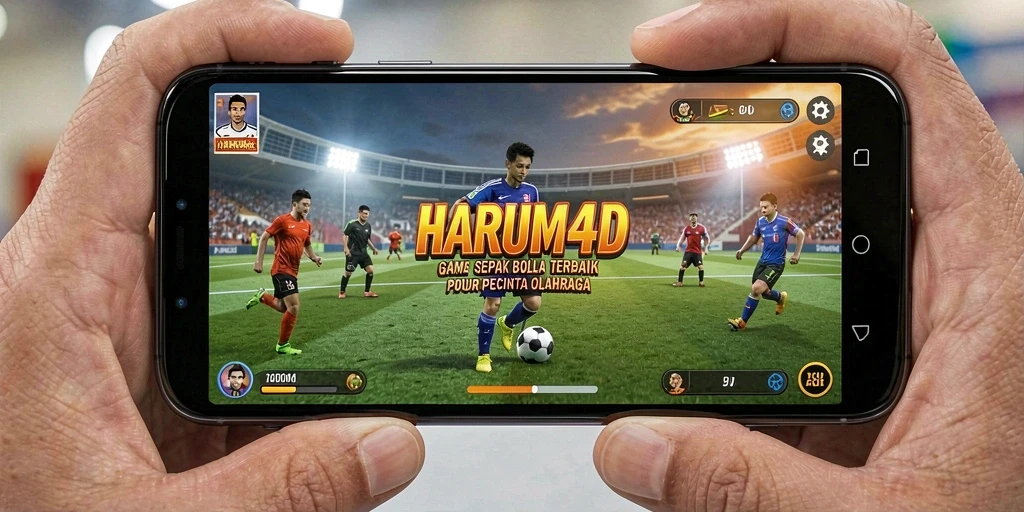 Tampilan gameplay menarik dari HARUM4D yang menggambarkan aksi sepak bola