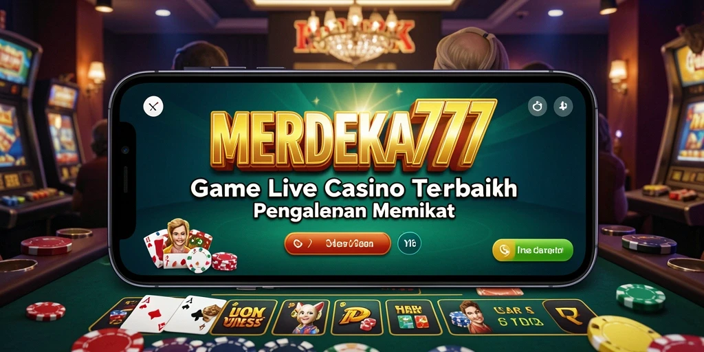 Screenshot gameplay Live Casino MERDEKA777 dengan dealer profesional.