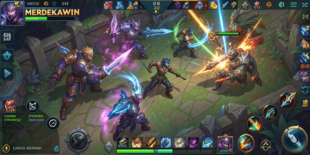 Tampilan menarik dari gameplay <strong>MERDEKAWIN</strong> saat pertempuran berlangsung.