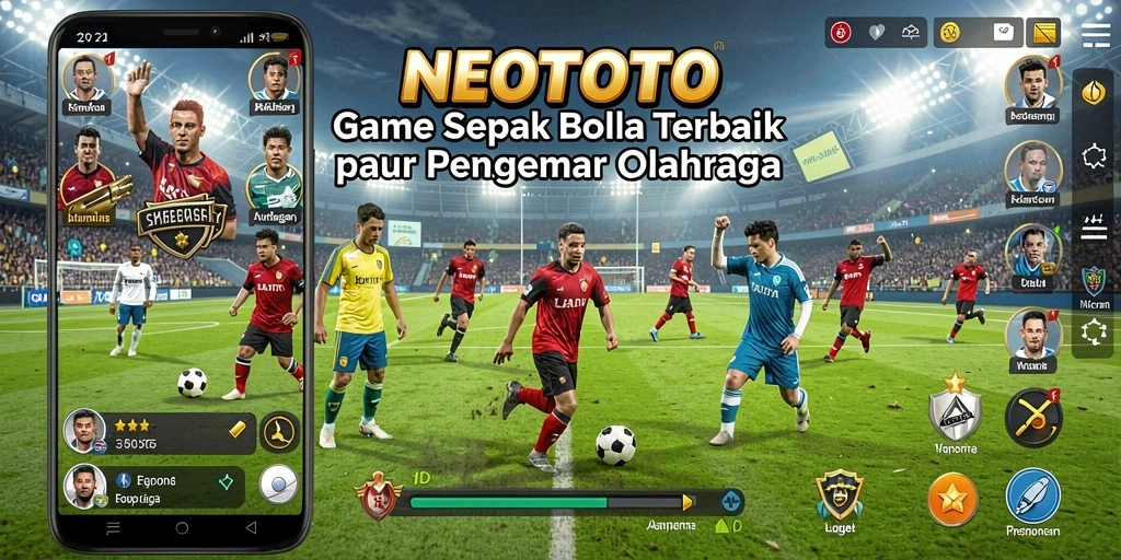 Tampilan gameplay yang mendebarkan di NEOTOTO saat pertandingan sepak bola berlangsung.