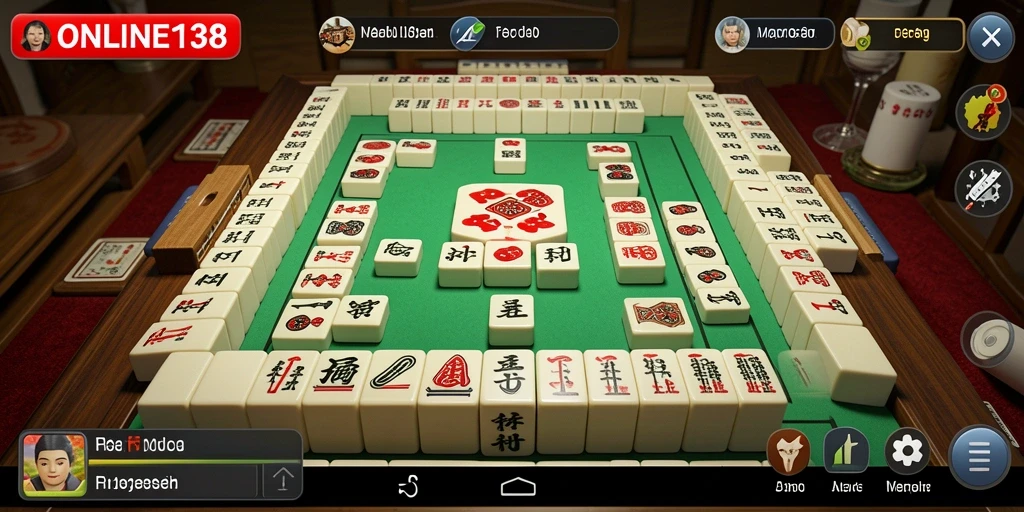 Gameplay seru Mahjong di ONLINE138 dengan tampilan menarik.