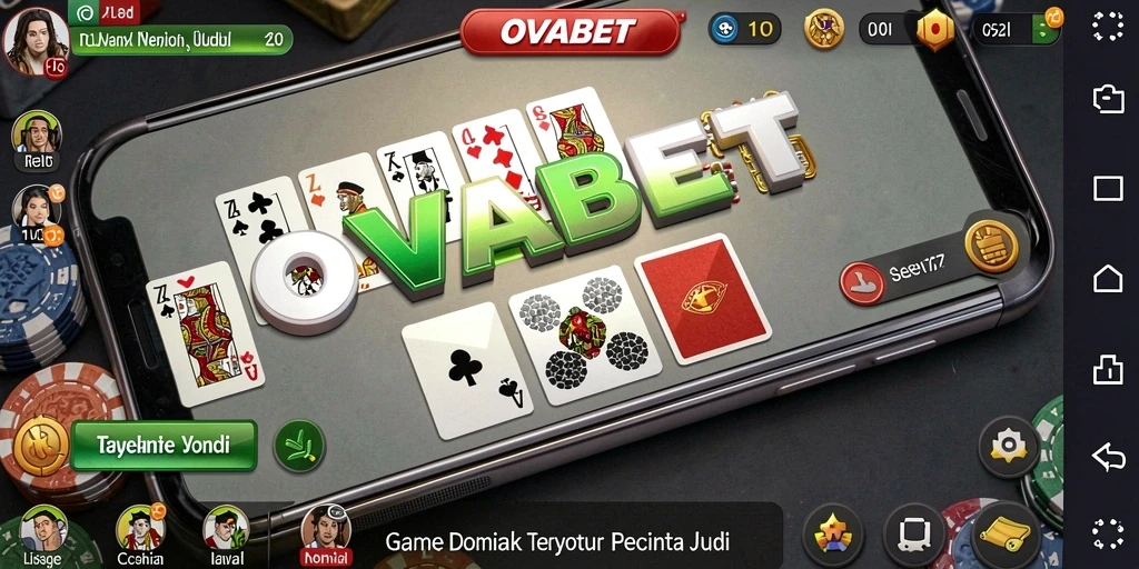 Tampilan gameplay Domino yang menarik dan interaktif di OVABET.