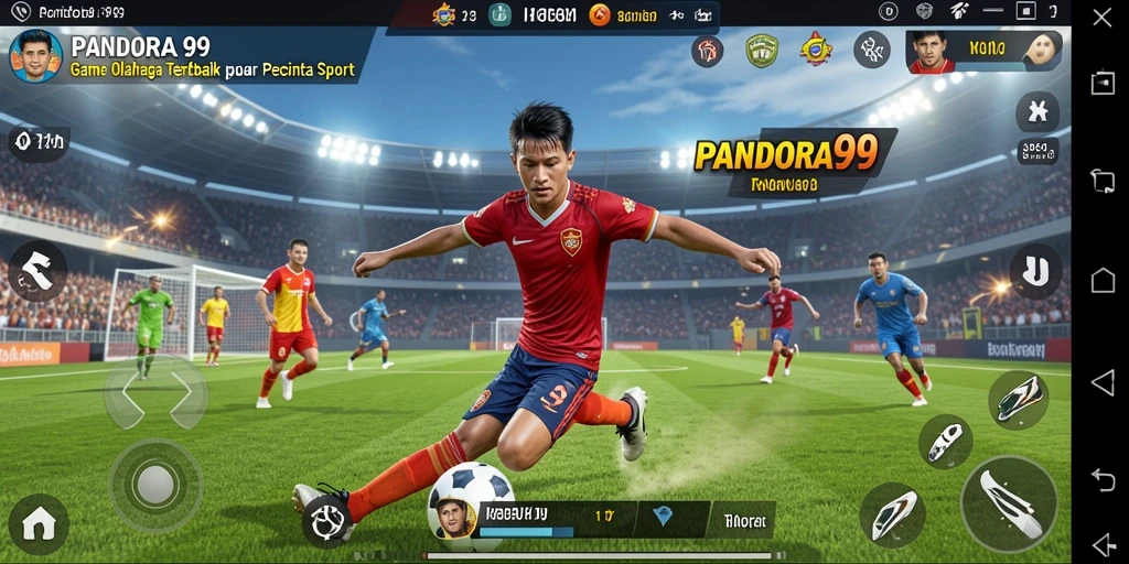 Tampilan gameplay seru dalam PANDORA99 dengan berbagai pilihan olahraga.