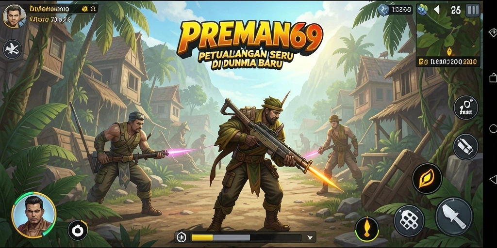 Tampilan gameplay menegangkan dan menarik di PREMAN69 dengan aksi yang seru.