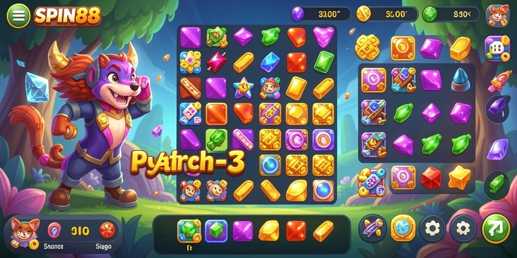 Menampilkan gameplay menarik dalam SPIN88 yang penuh warna dan tantangan.