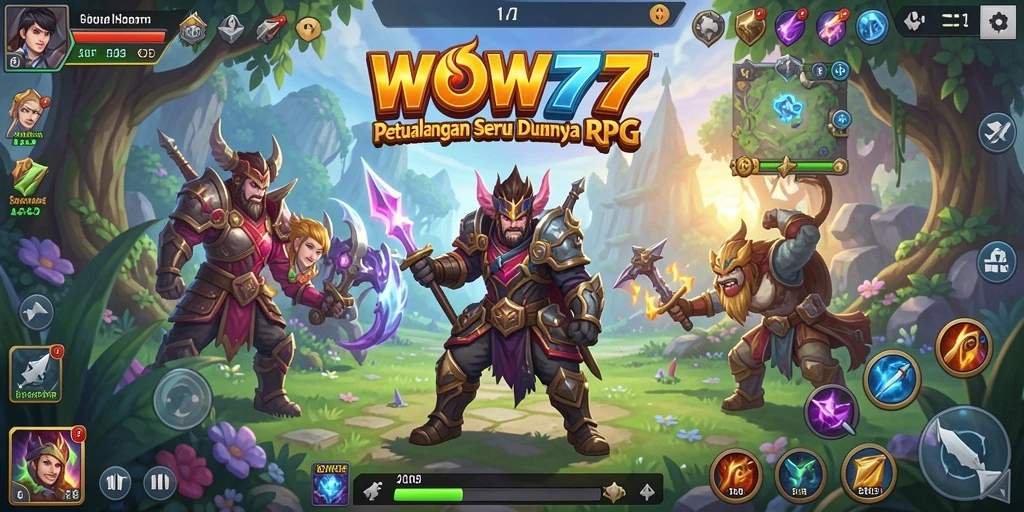 Screenshot gameplay WOW77 yang menampilkan aksi RPG seru dan karakter menawan.