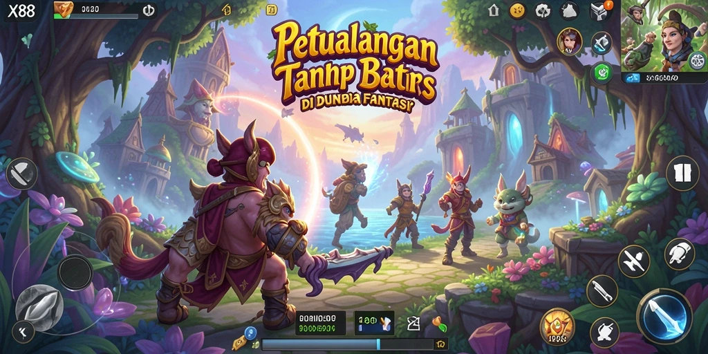 Tampilan gameplay X88 yang penuh petualangan dan tantangan.