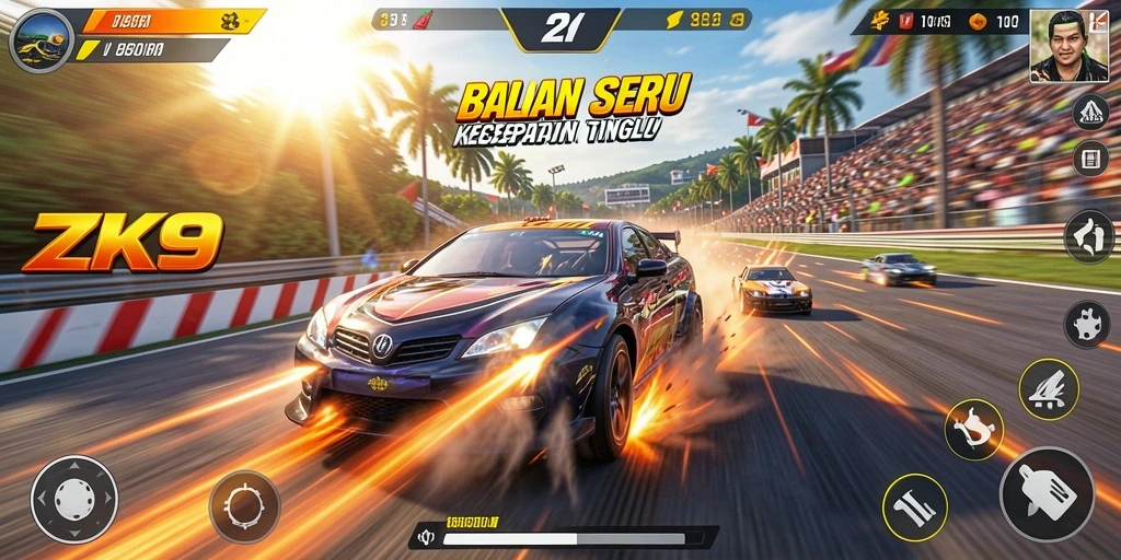 Pengalaman balapan yang mengesankan dalam ZK9 dengan visual yang menakjubkan.