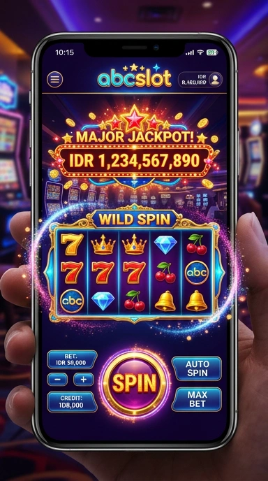 Tampilan utama aplikasi abcslot dengan berbagai pilihan aplikasi.